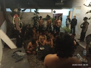 Acara Kumpul – kumpul yang Diwarnai Minum – Minuman di Kafe, Puluhan Anggota Komunitas yang Berafiliasi pada Perguruan Pencak Silat ini Dihentikan Polsek Mojoroto, Ternyata ini Sebabnya ..!