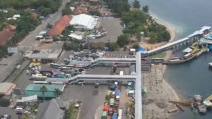 Kapolri-Panglima TNI Patroli Udara Cek Kesiapan Mudik di Pelabuhan Gilimanuk