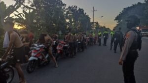 BALAP LIAR” Kasat Lantas Polres Kediri Ratusan Sepeda Motor Di Amankan