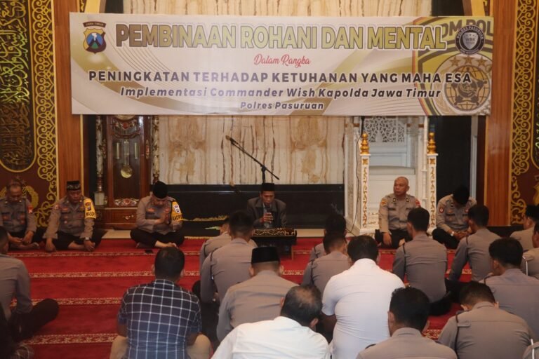 Tingkatkan Ketaqwaan Kepada Tuhan Yang Maha Esa, Polres Pasuruan Gelar Binrohtal.