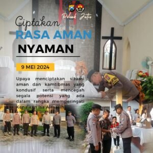 Ciptakan Rasa Aman Polsek Jetis Lakukan Sterilisasi Gereja.