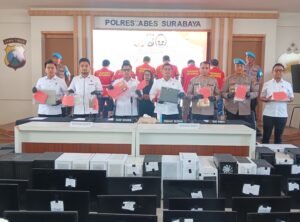Polrestabes Surabaya Berhasil Ungkap Judol, 6 Tersangka Diamankan
