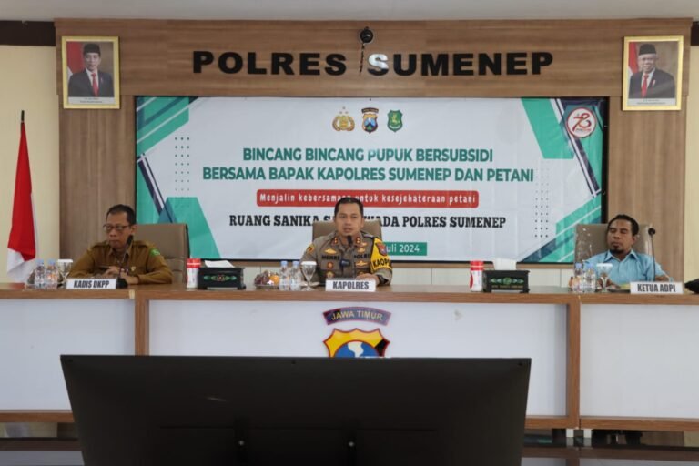 Dorong Kesejahteraan Petani, Polres Sumenep Ingatkan Distribusi Pupuk Bersubsidi Harus Tepat Sasaran.