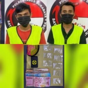 Polrestabes Surabaya Berhasil Ungkap Jaringan Narkoba Amankan Dua Tersangka Pengedar.