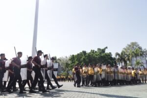 Gelar Simulasi Pengamanan, Polres Magetan Siap Kawal Pilkada Serentak 2024.