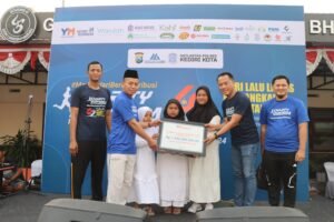 Sambut Hari Lalu Lintas Bhayangkara ke – 69, Polres Kediri Kota Gelar Charity Run Yatim Mandiri.