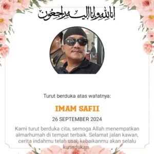 Muhammad Hudin ketua LSM GMBI Distrik Gresik turut Bela sungkawa atas meninggalnya dua tokoh wartawan.
