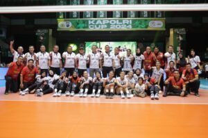 Tim Voli Putra Putri Polda Jatim Lolos 8 Besar Kapolri Cup 2024.