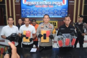 Polres Blitar Kota Berhasil Amankan Pelaku Begal Dengan Modus Kempes Ban.