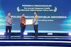 Polresta Sidoarjo Raih Top Inovasi Pelayanan Publik Kelompok Keberlanjutan Tahun 2024.