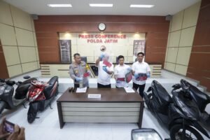 Polda Jatim Berhasil Amankan Bandit Jalanan Diantaranya Spesialis Curanmor dan Residivis Jambret.