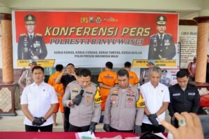 Polresta Banyuwangi Berhasil Ungkap Sindikat Peredaran Narkoba Sita Sabu 1,1 KG.
