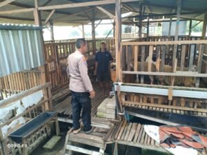 Polisi Cek Lahan Peternakan, Dukung Ketahanan Pangan Desa Kenongo