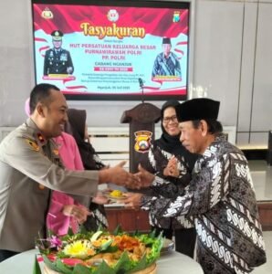 Peringati HUT ke-26, PP Polri Nganjuk Gelar Syukuran dan Pemotongan Tumpeng