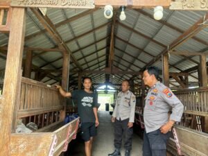 Polsek Prambon Dukung Ketahanan Pangan Lewat Peternak Hewan Kambing 