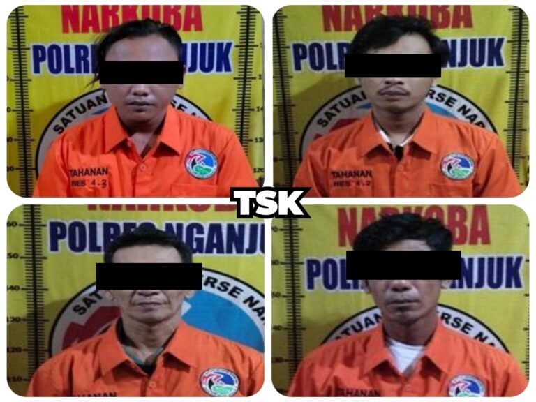 Polres Nganjuk Bongkar Jaringan Narkotika Terorganisir, Empat Pengedar Diringkus dalam Sehari