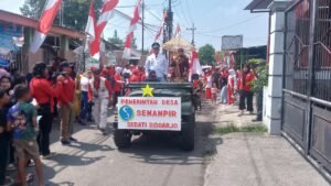 Gebyar Karnaval Pemdes Semampir,Warga Kompak dan Bersatu Peringati HUT RI Kemerdekaan RI ke 80