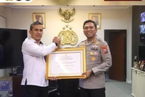 Kapolresta Sidoarjo Terima Penghargaan Bidang Pangan dari Menteri Imigrasi dan Pemasyarakatan 