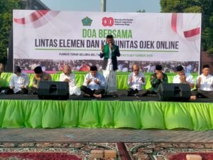 Forkopimda Sidoarjo Gelar Doa Bersama dengan Komunitas Ojol di Gor Delta