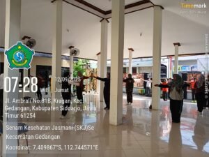 Kecamatan Gedangan Gencarkan Senam Bersama,Bergulir di Pemdes Kragan setiap Dua Pekan