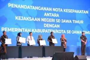 Pemkab Sidoarjo Bersama Kabupaten Kota di Jatim Tanda Tangani Nota Kesepakatan Restorative Justice dan Kesepakatan Bersama Pembangunan Daerah