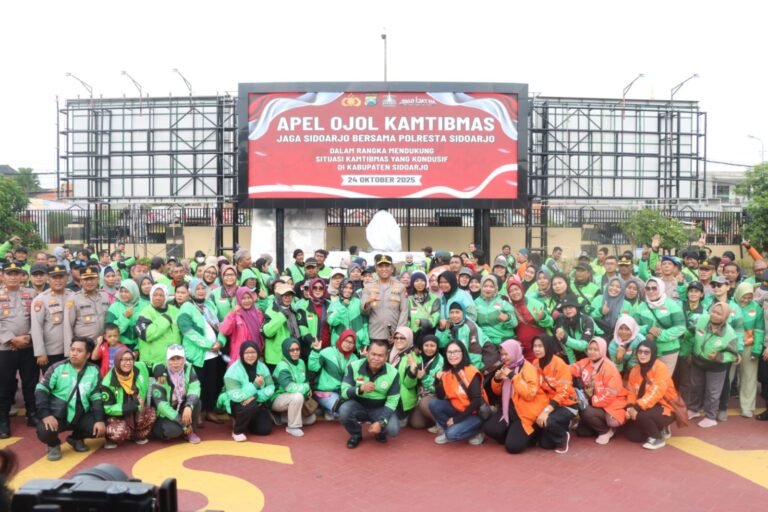 Apel Ojek Online, Siap Jaga Kamtibmas Sidoarjo