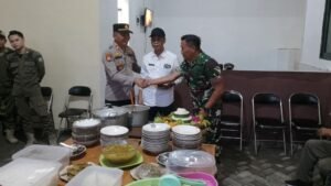 Polsek Jabon Gelar Tasyakuran dan Pemotongan Nasi Tumpeng Sambut Pembukaan Pos Pengamanan Terpadu