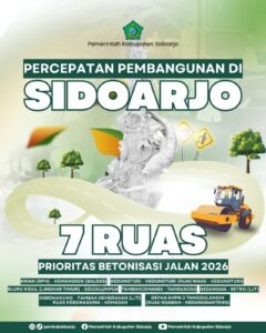 Jalan Rusak di Sidoarjo Dikebut, Bupati Subandi Target Tuntas Sebelum Lebaran