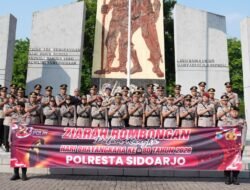 Jelang Hari Bhayangkara ke-80, Polresta Sidoarjo Ziarah dan Tabur Bunga di Makam Pahlawan