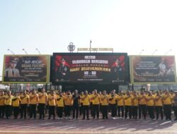 Sambut Hari Bhayangkara ke-80, Polresta Sidoarjo Gelar Apel Pagi dan Olahraga Bersama Perkuat Soliditas Personel