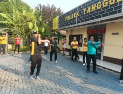 Kapolsek Tanggulangin Gaungkan Olahraga Bersama, Forkopimka Tiga Pilar Makin Solid