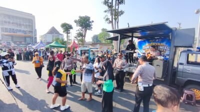 Tidak Hanya Pengamanan, Polresta Sidoarjo Hadirkan Layanan Publik di CFD