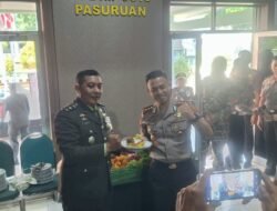 Jaga Sinergitas dan Kolaborasi, Kapolres Pasuruan Kunjungi Makodim 0819 di HUT ke-81 TNI