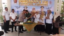 Tumpeng Hijau Warnai HUT ke-81 TNI di Gedangan, Forkopimka Makin Solid